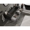 Mexen Orio Badezimmerschrank 140 cm mit Waschbecken Vela, 1 Schublade, schwarz matt - 91A10-14023-1-BF71-W23M71