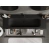 Mexen Orio Badezimmerschrank 140 cm mit Waschbecken Vela, 1 Schublade, schwarz matt - 91A10-14023-1-BF71-W23M71