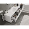 Mexen Orio Badezimmerschrank 140 cm mit Waschbecken Otis, 2 Schubladen, weiß glänzend - 91A10-14047-2-BFF00-W18M00