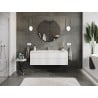 Mexen Orio Badezimmer-Schrank 140 cm mit Waschbecken Otis, 2 Schubladen, weiß matt - 91A10-14047-2-BFF01-W18M01