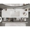 Mexen Orio Badezimmer-Schrank 140 cm mit Waschbecken Otis, 2 Schubladen, weiß matt - 91A10-14047-2-BFF01-W18M01