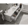 Mexen Orio Badezimmerschrank 140 cm mit Otis Waschbecken, 2 Schubladen, grau matt/weiß matt - 91A10-14047-2-BFF62-W18M01