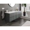 Mexen Orio Badezimmerschrank 140 cm mit Waschbecken Otis, 2 Schubladen, Graphit matt/Weiß matt - 91A10-14047-2-BFF66-W18M01