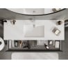 Mexen Orio Badezimmerschrank 140 cm mit Waschbecken Otis, 2 Schubladen, Graphit matt/Weiß matt - 91A10-14047-2-BFF66-W18M01