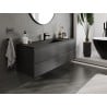 Mexen Orio Badezimmerschrank 140 cm mit Waschbecken Otis, 2 Schubladen, Schwarz Matt - 91A10-14047-2-BFF71-W18M71