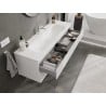 Mexen Orio Badezimmerunterschrank 140 cm mit Waschbecken Vela, 2 Schubladen, weiß glänzend - 91A10-14047-2-BFF00-W23M00