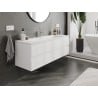 Mexen Orio Badezimmerschrank 140 cm mit Waschbecken Vela, 2 Schubladen, weiß matt - 91A10-14047-2-BFF01-W23M01