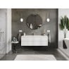 Mexen Orio Badezimmerschrank 140 cm mit Waschbecken Vela, 2 Schubladen, weiß matt - 91A10-14047-2-BFF01-W23M01