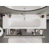Mexen Orio Badezimmerschrank 140 cm mit Waschbecken Vela, 2 Schubladen, weiß matt - 91A10-14047-2-BFF01-W23M01