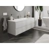 Mexen Orio Badezimmerschrank 140 cm mit Waschbecken Vela, 2 Schubladen, grau matt/weiß matt - 91A10-14047-2-BFF62-W23M01