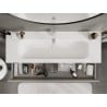 Mexen Orio Badezimmerschrank 140 cm mit Waschbecken Vela, 2 Schubladen, grau matt/weiß matt - 91A10-14047-2-BFF62-W23M01