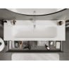 Mexen Orio Badezimmerschrank 140 cm mit Waschbecken Vela, 2 Schubladen, Grafit matt/Weiß matt - 91A10-14047-2-BFF66-W23M01