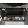 Mexen Orio Badezimmerunterschrank 140 cm mit Waschbecken Vela, 2 Schubladen, schwarz matt - 91A10-14047-2-BFF71-W23M71