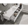 Mexen Orio Badezimmerschrank 160 cm mit Waschbecken Otis, 1 Schublade, Weiß glänzend - 91A10-16023-1-BF00-W18M00