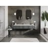 Mexen Orio Badezimmerschrank 160 cm mit Waschbecken Otis, 1 Schublade, Graphit matt/Weiß matt - 91A10-16023-1-BF66-W18M01