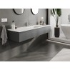 Mexen Orio Badezimmerschrank 160 cm mit Waschbecken Otis, 1 Schublade, Graphit matt/Weiß matt - 91A10-16023-1-BF66-W18M01