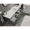 Mexen Orio Badezimmerschrank 160 cm mit Waschbecken Otis, 1 Schublade, Graphit matt/Weiß matt - 91A10-16023-1-BF66-W18M01