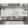 Mexen Orio Badezimmerschrank 160 cm mit Waschbecken Otis, 1 Schublade, Graphit matt/Weiß matt - 91A10-16023-1-BF66-W18M01