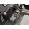 Mexen Orio Badezimmerschrank 160 cm mit Waschbecken Otis, 1 Schublade, Schwarz Matt - 91A10-16023-1-BF71-W18M71
