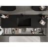 Mexen Orio Badezimmerschrank 160 cm mit Waschbecken Otis, 1 Schublade, Schwarz Matt - 91A10-16023-1-BF71-W18M71