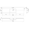 Mexen Orio Badezimmerschrank 160 cm mit Waschbecken Otis, 1 Schublade, weiß matt - 91A10-16023-1-BF01-W18M01