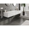 Mexen Orio Badezimmerschrank 160 cm mit Waschbecken Vela, 1 Schublade, weiß glänzend - 91A10-16023-1-BF00-W23M00