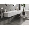 Mexen Orio Badezimmerschrank 160 cm mit Waschbecken Vela, 1 Schublade, grau matt/weiß matt - 91A10-16023-1-BF62-W23M01