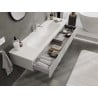Mexen Orio Badezimmerschrank 160 cm mit Waschbecken Vela, 1 Schublade, grau matt/weiß matt - 91A10-16023-1-BF62-W23M01