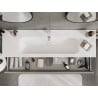 Mexen Orio Badezimmerschrank 160 cm mit Waschbecken Vela, 1 Schublade, grau matt/weiß matt - 91A10-16023-1-BF62-W23M01