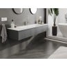 Mexen Orio Badezimmerschrank 160 cm mit Waschbecken Vela, 1 Schublade, graphit matt/weiß matt - 91A10-16023-1-BF66-W23M01