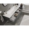 Mexen Orio Badezimmerschrank 160 cm mit Waschbecken Vela, 1 Schublade, graphit matt/weiß matt - 91A10-16023-1-BF66-W23M01