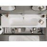 Mexen Orio Badezimmerschrank 160 cm mit Waschbecken Vela, 1 Schublade, graphit matt/weiß matt - 91A10-16023-1-BF66-W23M01