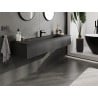 Mexen Orio Badezimmerschrank 160 cm mit Waschbecken Vela, 1 Schublade, schwarz matt - 91A10-16023-1-BF71-W23M71