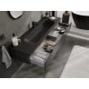 Mexen Orio Badezimmerschrank 160 cm mit Waschbecken Vela, 1 Schublade, schwarz matt - 91A10-16023-1-BF71-W23M71