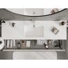 Mexen Orio Badschrank 160 cm mit Waschbecken Otis, 2 Schubladen, weiß glänzend - 91A10-16047-2-BFF00-W18M00