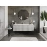 Mexen Orio Badezimmerschrank 160 cm mit Waschbecken Otis, 2 Schubladen, grau matt/weiß matt - 91A10-16047-2-BFF62-W18M01