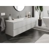 Mexen Orio Badezimmerschrank 160 cm mit Waschbecken Otis, 2 Schubladen, grau matt/weiß matt - 91A10-16047-2-BFF62-W18M01
