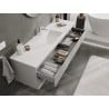 Mexen Orio Badezimmerschrank 160 cm mit Waschbecken Otis, 2 Schubladen, grau matt/weiß matt - 91A10-16047-2-BFF62-W18M01
