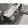 Mexen Orio Badezimmerschrank 160 cm mit Waschbecken Otis, 2 Schubladen, Graphit matt/Weiß matt - 91A10-16047-2-BFF66-W18M01