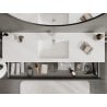 Mexen Orio Badezimmerunterschrank 160 cm mit Waschbecken Otis, 2 Schubladen, Grafit matt/Weiß matt - 91A10-16047-2-BFF66-W18M01