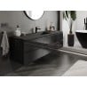 Mexen Orio 160 cm Badezimmermöbel mit Waschbecken Otis, 2 Schubladen, Schwarz Glanz/Schwarz Matt - 91A10-16047-2-BFF70-W18M71