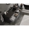 Mexen Orio Badezimmerschrank 160 cm mit Otis-Waschbecken, 2 Schubladen, Schwarz matt - 91A10-16047-2-BFF71-W18M71