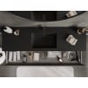 Mexen Orio Badezimmerschrank 160 cm mit Otis-Waschbecken, 2 Schubladen, Schwarz matt - 91A10-16047-2-BFF71-W18M71