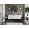 Mexen Orio Badezimmerschrank 160 cm mit Vela Waschbecken, 2 Schubladen, weißer Glanz - 91A10-16047-2-BFF00-W23M00
