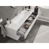 Mexen Orio Badezimmerschrank 160 cm mit Vela Waschbecken, 2 Schubladen, weißer Glanz - 91A10-16047-2-BFF00-W23M00