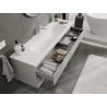 Mexen Orio Badezimmermöbel 160 cm mit Waschbecken Vela, 2 Schubladen, grau matt/weiß matt - 91A10-16047-2-BFF62-W23M01