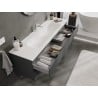 Mexen Orio Badezimmerschrank 160 cm mit Waschbecken Vela, 2 Schubladen, Graphit matt/weiß matt - 91A10-16047-2-BFF66-W23M01