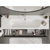 Mexen Orio Badezimmerschrank 160 cm mit Waschbecken Vela, 2 Schubladen, Graphit matt/weiß matt - 91A10-16047-2-BFF66-W23M01