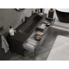 Mexen Orio Badezimmerschrank 160 cm mit Waschbecken Vela, 2 Schubladen, schwarz matt - 91A10-16047-2-BFF71-W23M71