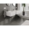 Mexen Rivel Badezimmerschrank 50 cm mit Waschbecken Vela, 1 Schublade, geriffelt, weiß matt - 91A20-05023-1-BF01-W23M01